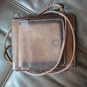 STS Western Leather Baroness Euro Crossbody Bag As New!
